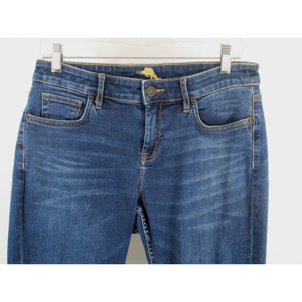 Tommy Bahama Slim Boyfriend Jeans Womens 29x29 Blue Denim Stretch Mid Rise Ankle - Picture 2 of 16